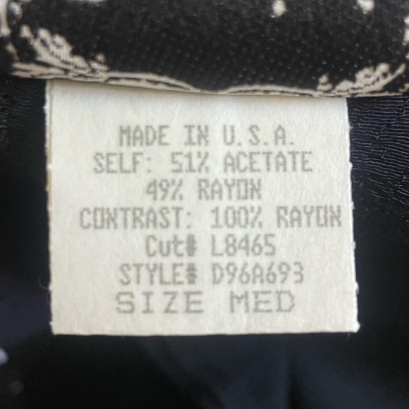 Vintage Dressing Clio maxi dress black with white print - tie in back - size M/L - Picture 11 of 12